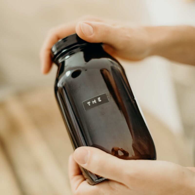 Pot d'apothicaire ambré