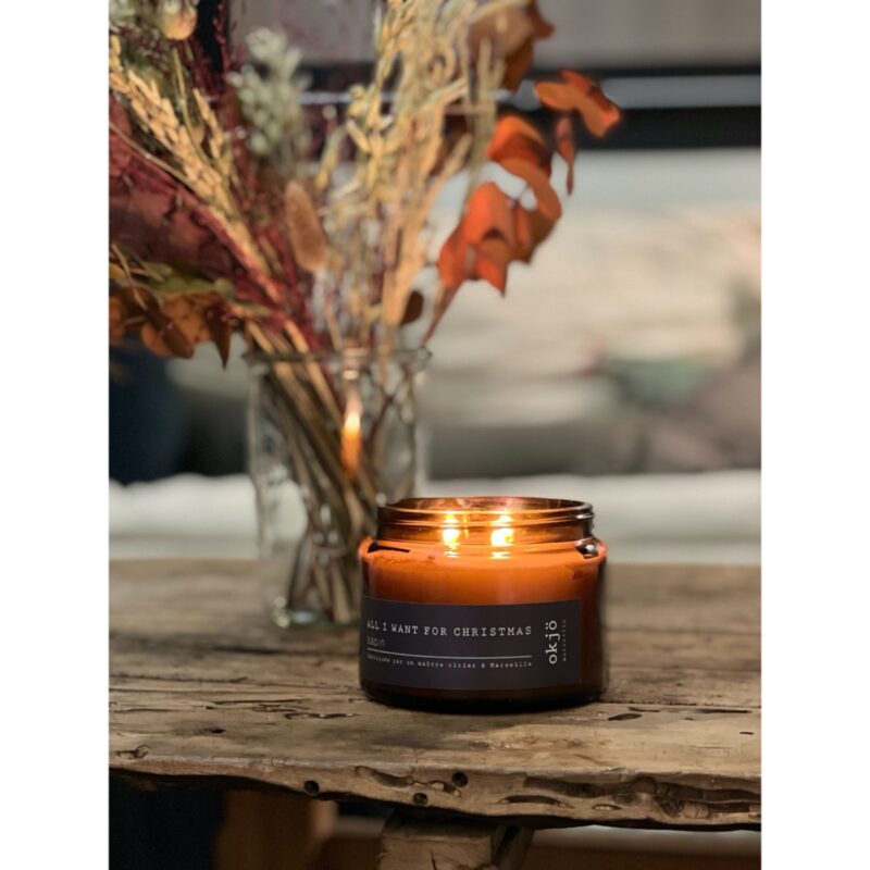 Bougie "All I Want for Christmas" - Sapin - Okjö