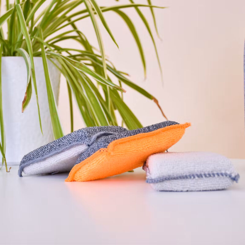 Eponge lavable 1 face douce / 1 face grattante